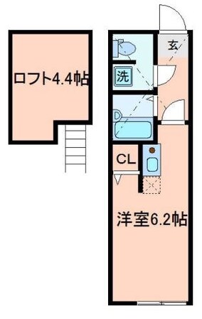 武蔵新城駅 徒歩7分 2階の物件間取画像